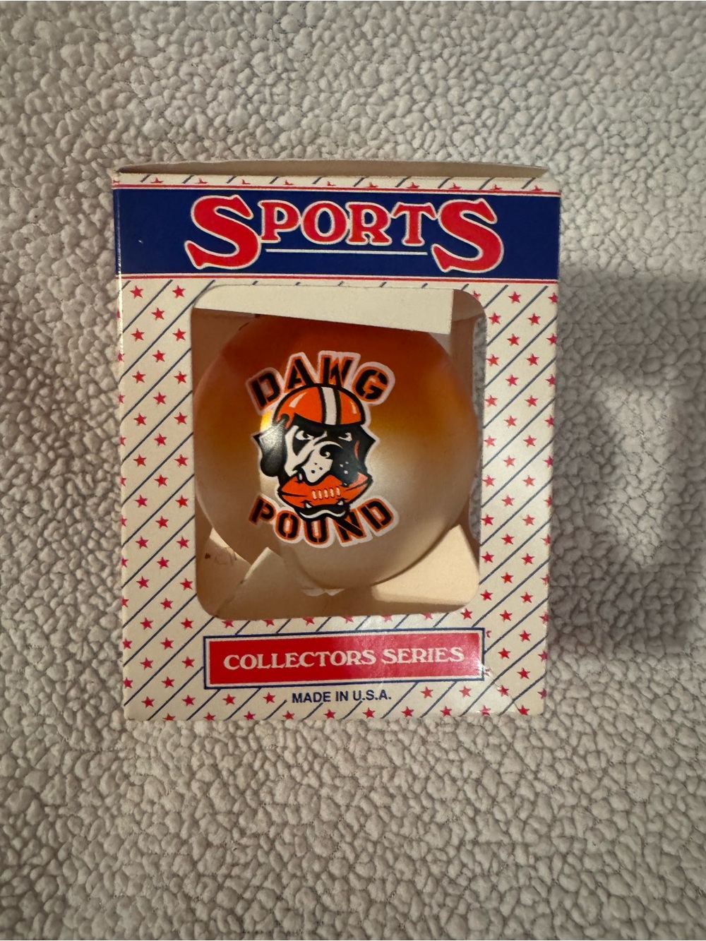 Dawg Pound Vintage Collectible Sports Ball Christmas Ornament NFL B7